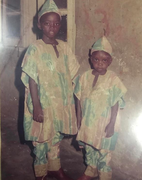 Seun Okinbaloye's childhood image with his brother Dr. Sunday Okinbaloye