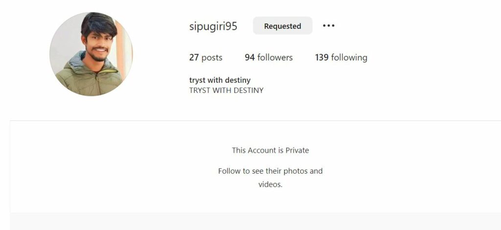 Sipu Giri IAS's Instagram profile