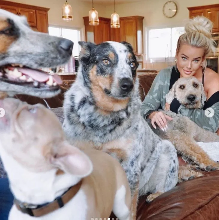 Summer Duncan with her dogs