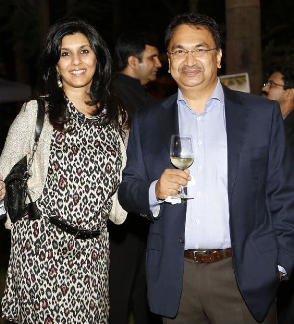 Vikram Kirloskar with his wife Geetanjali Kirlosker