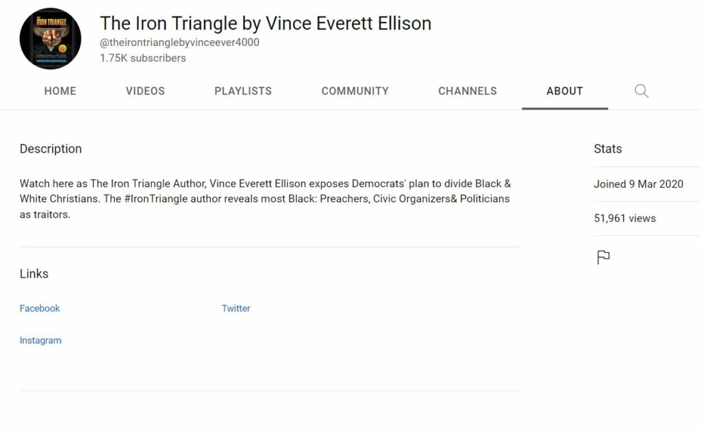Vince Everett Ellison's YouTube channel