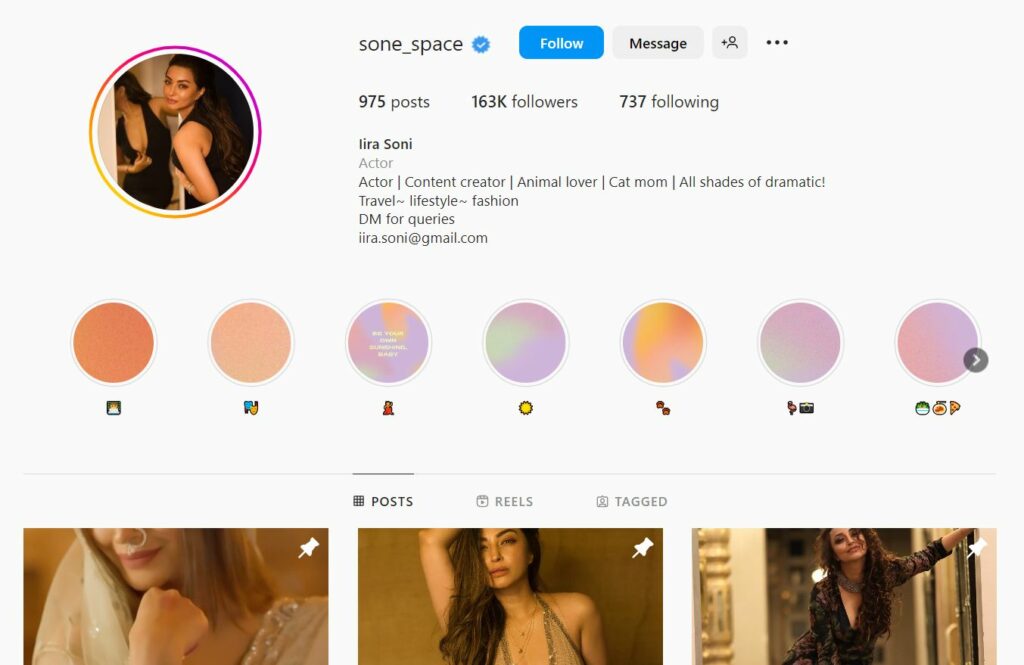 lira Soni's Instagram profile