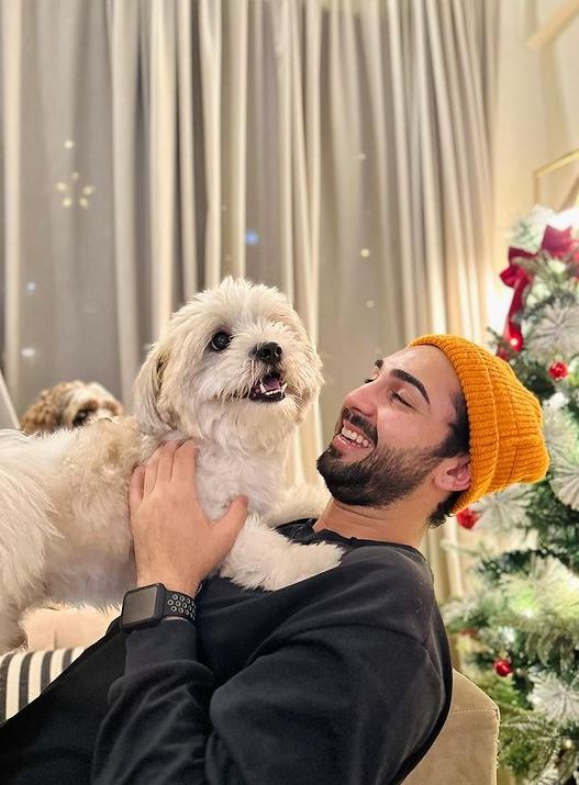 Abhishek Verma with his dog