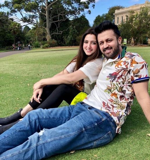 Atif Aslam and his wife Sara Bharwana