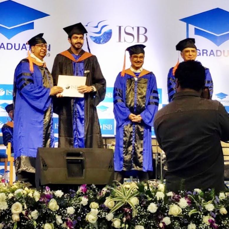 Chaitanya Jonnalagadda at his post-graduation ceremony