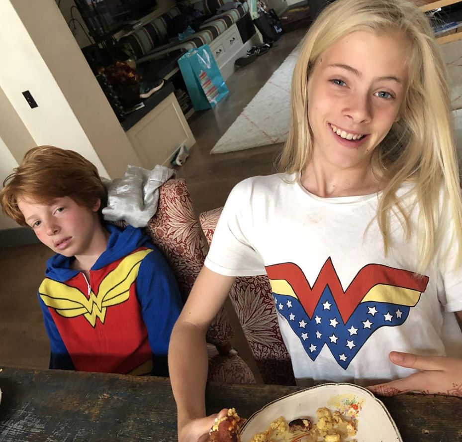 Hazel Moder with her brother Phinnaeus Moder