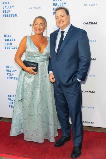 Jeanne Moore with her boyfriend Brendan Fraser