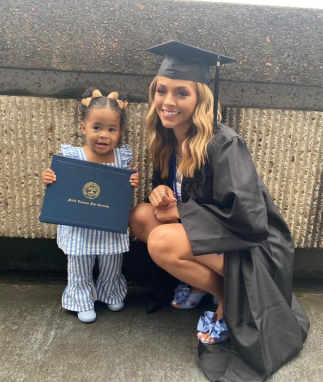 KK Dixon completed her graduation