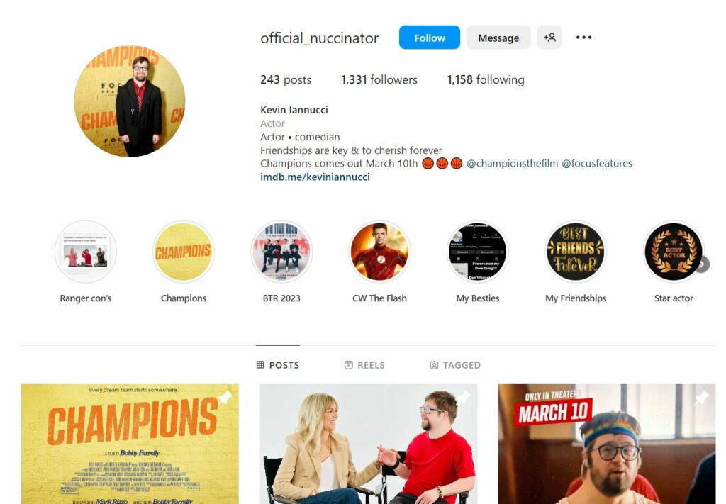 Kevin Iannucci's Instagram profile