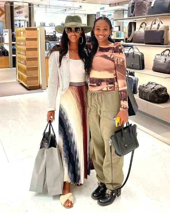 Lola Simone Rock with her mother Malaak Compton Rock