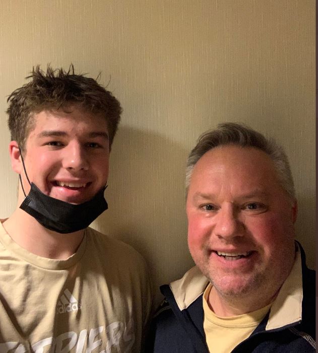 Max Klesmit with his father Rich Klesmit