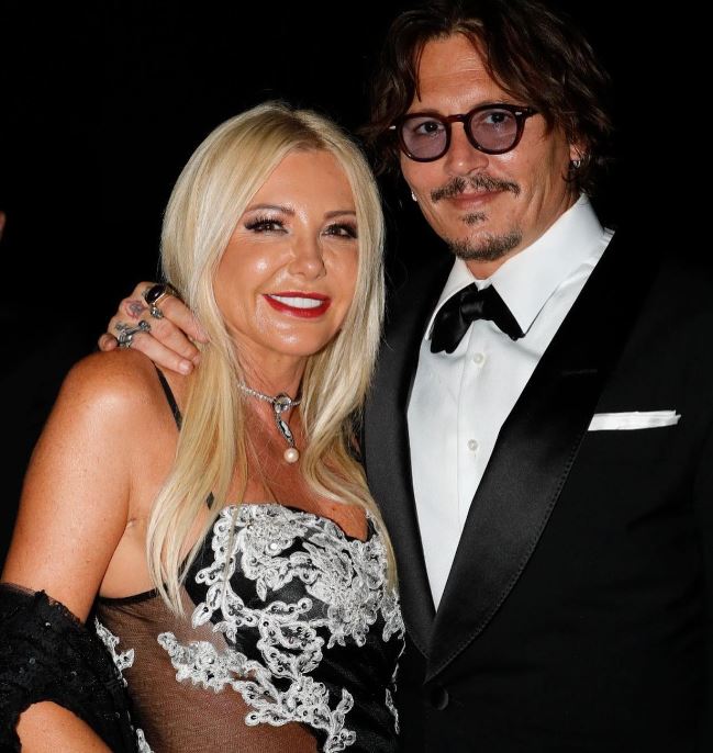 Monika Bacardi with actor Johnny Depp