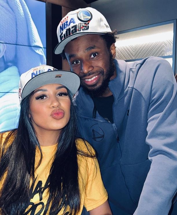 Mychal Johnson with her boyfriend Andrew Wiggins