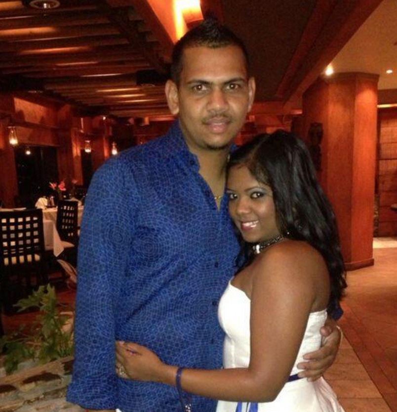 Nandita Kumar with her husband Sunil Narine
