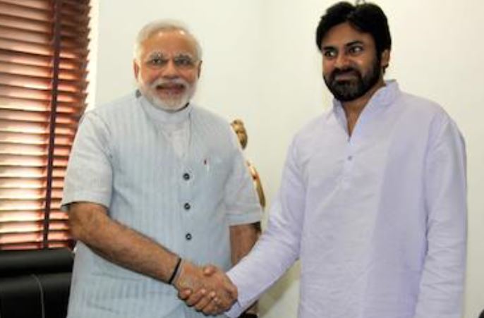 Pawan Kalyan with Prime Minister Narendra Modi