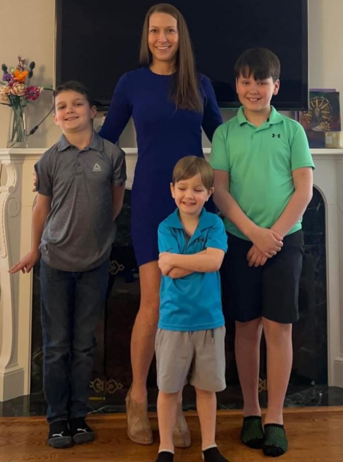Rebecca Bliefnick and her sons