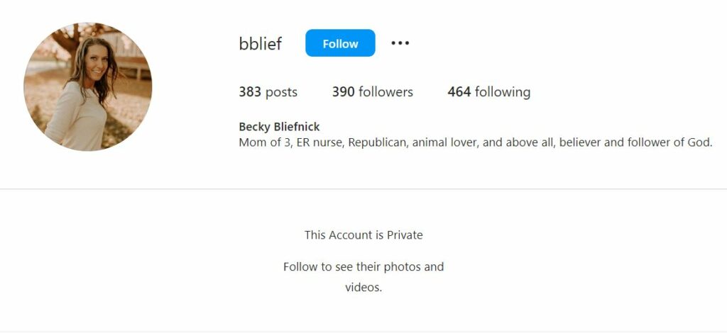 Rebecca Bliefnick's Instagram profile