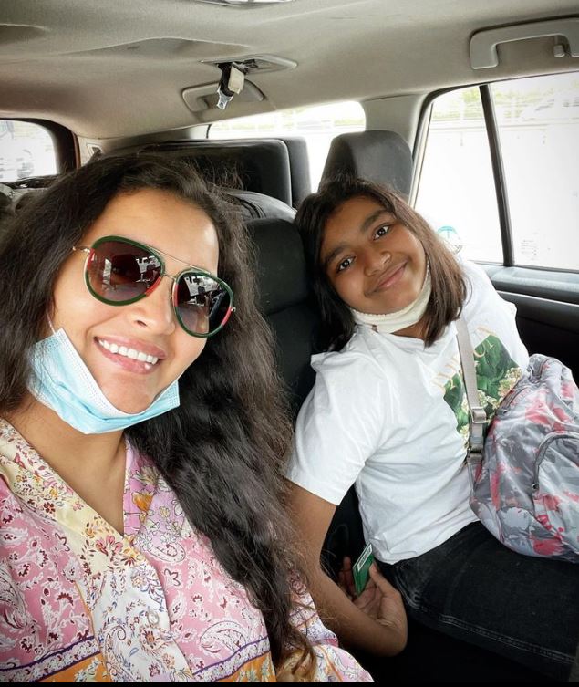 Renu Desai with her daughter Aadhya Konidala