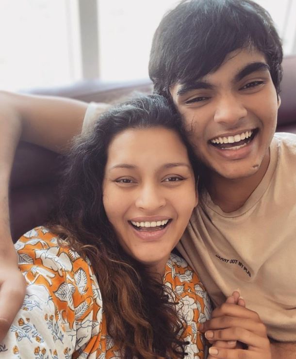 Renu Desai with her son Akira Nandan