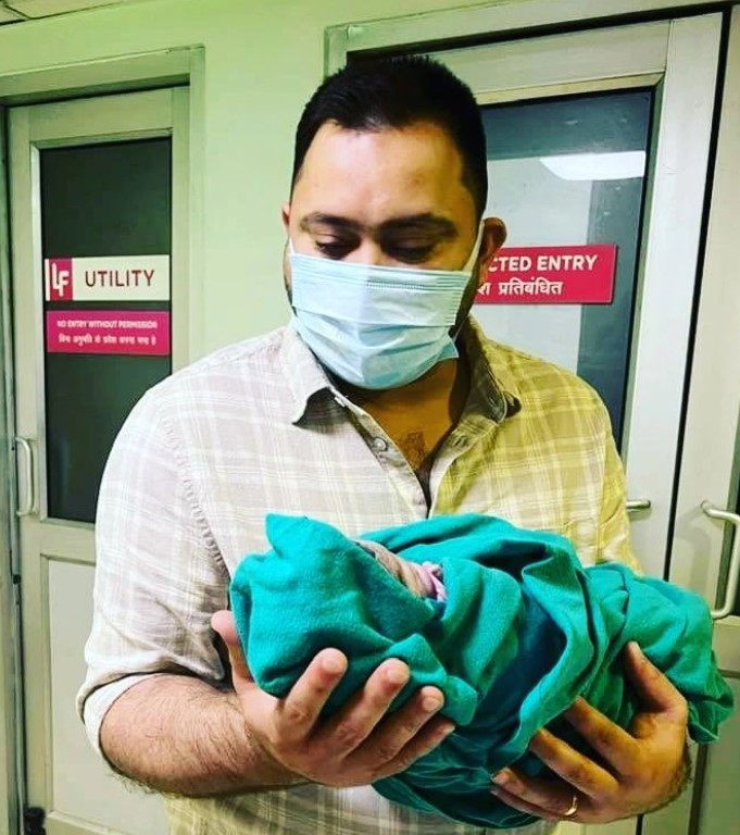 Tejashwi Yadav, Bihar Deputy CM welcomes a child