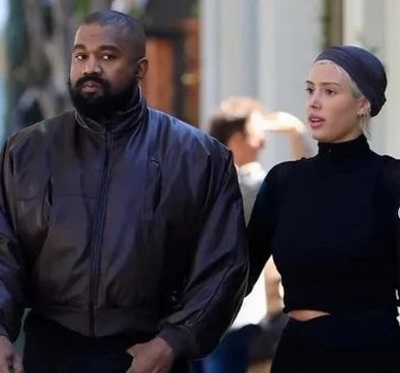 Bianca Censori with her husband Kanye West