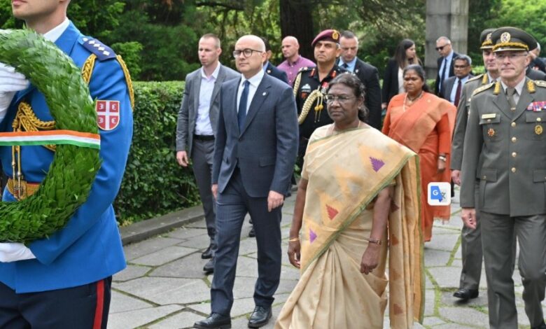 Indian President Droupadi Murmu Visits Serbia’s Memorial of the Unknown Warrior and Signs Key Agreements