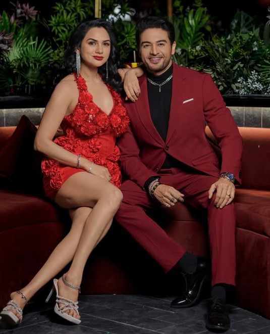 Akanksha Chamola with her husband