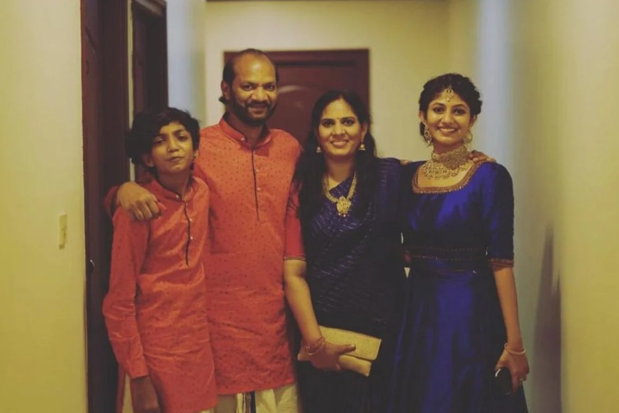 Drishya Raghunath with family