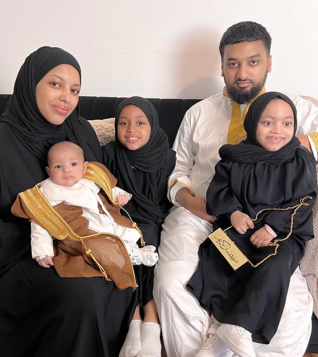 Fatima Abdikani with her husband and kids