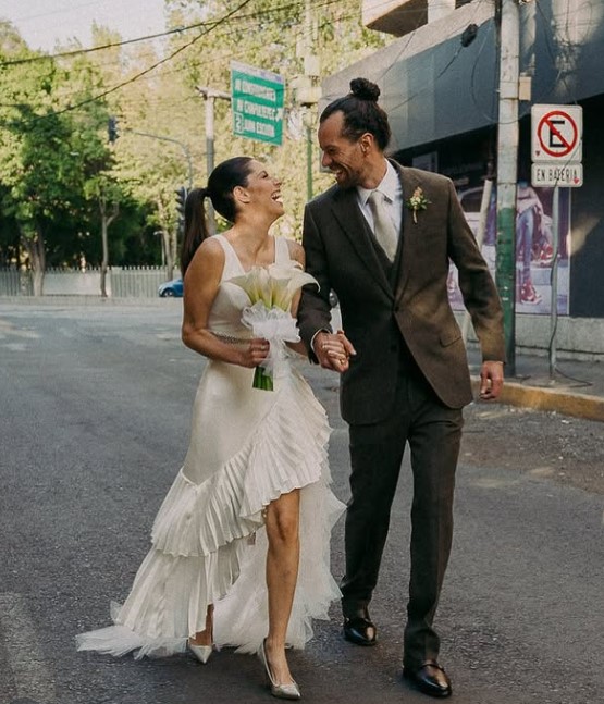 Andrea Marti with her husband