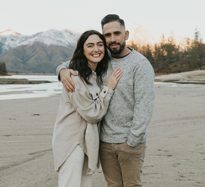 Debbie Mayes with her husband
