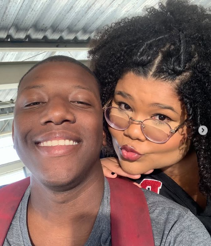 Isabele Silva with her boyfriend