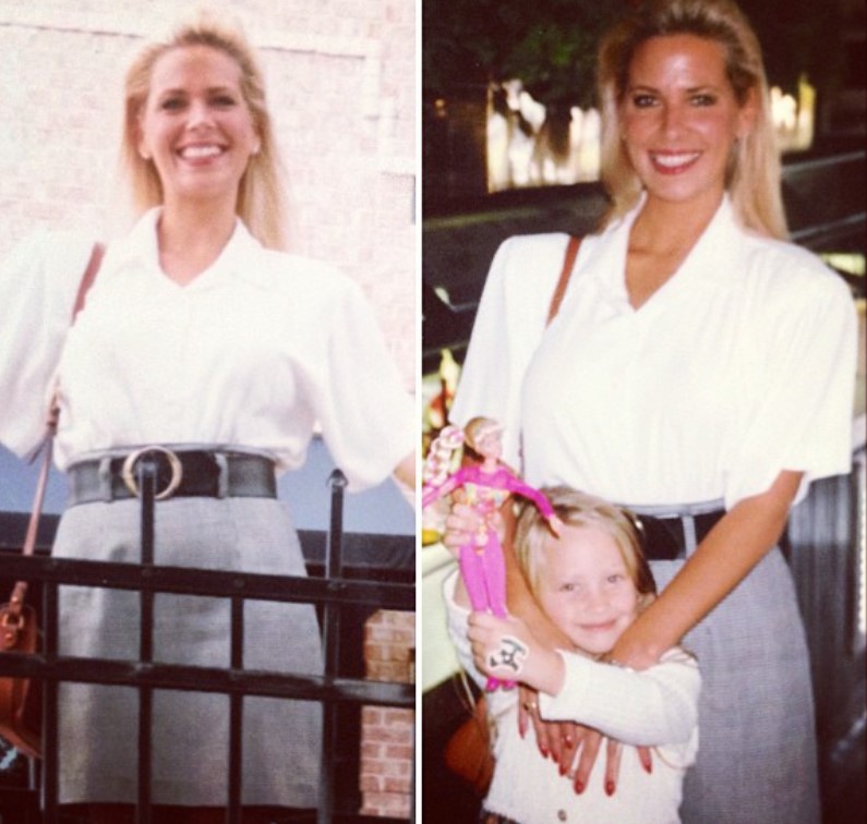 Natalie Viscuso's childhood image with her mom