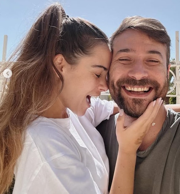 Naya Federman with her partner Sean Doron
