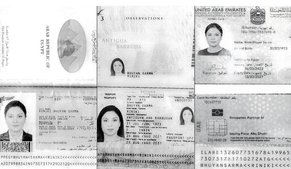 A screenshot of Riniki Bhuyan Sharma’s passports shared by Congress spokesperson, Pawan Khera