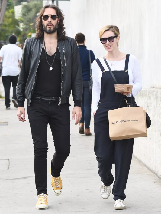Laura Gallacher and her husband Russell Brand