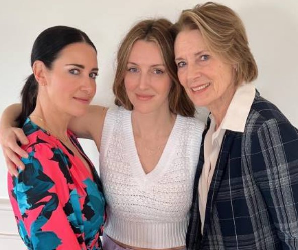 Laura Gallacher with her mother and sister
