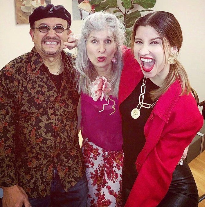 Millane Fernandez with her parents