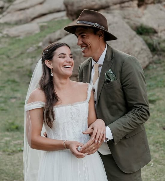 Courtney Dober with his wife