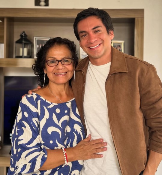 Emanuel Soriano with his mom