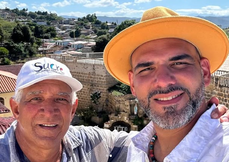Jorge Glem with his dad