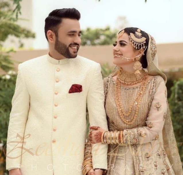 Kompal Iqbal Khan with her husband