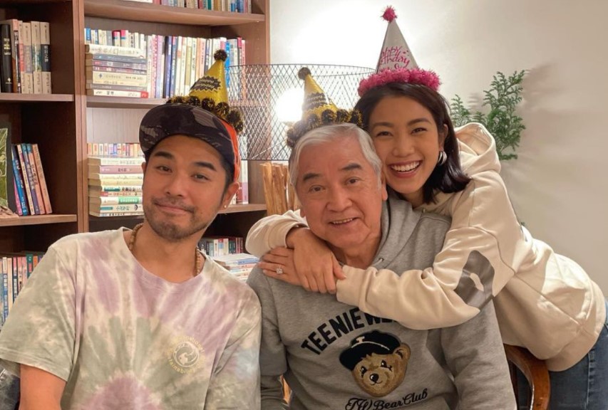 Lesley Chiang with her dad and brother
