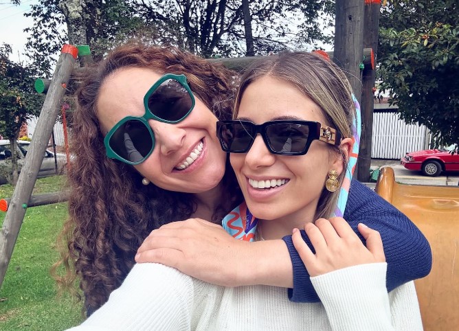 Ilenia Antonini with her mom