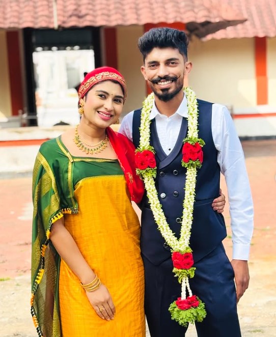 Akshita Bopaiah with her brother
