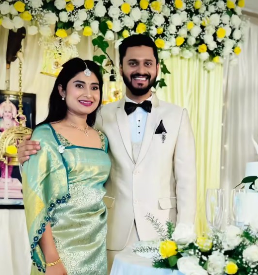Akshita Bopaiah with her husband