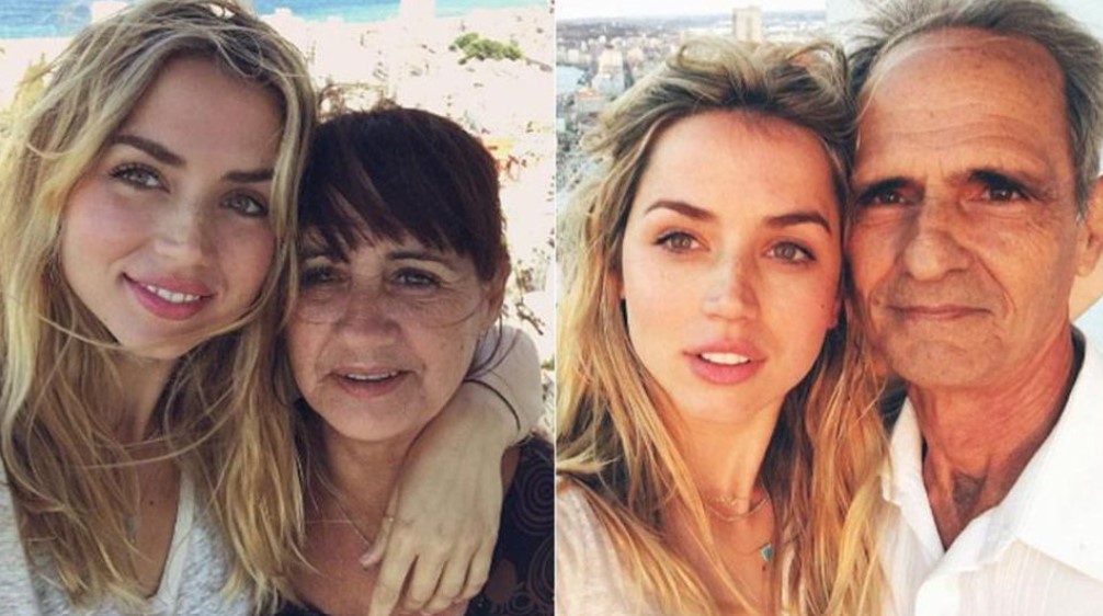 Ana De Armas with her parents