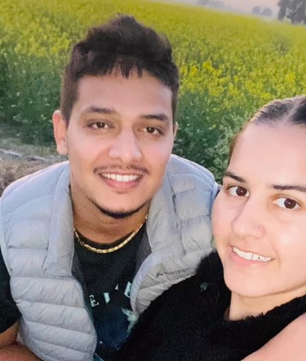 Asha Saharan with her husband