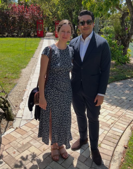 Diego Perez with his wife