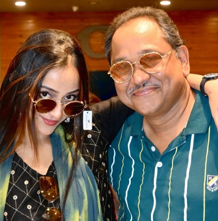 Dipankana Das with her dad